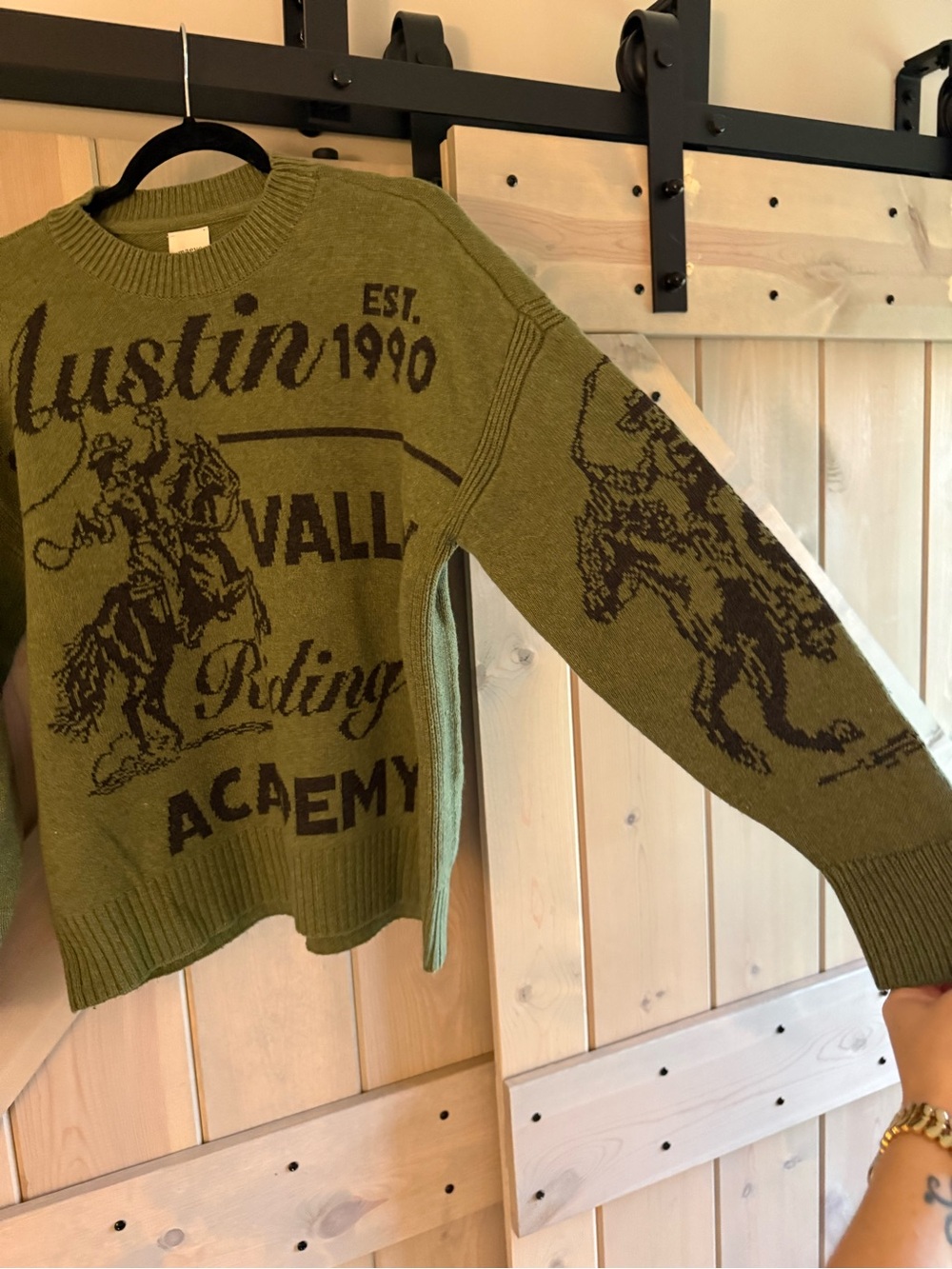 NWOT Maeve Oversize Rodeo Graphic Crewneck Sweater - Picture 4 of 8